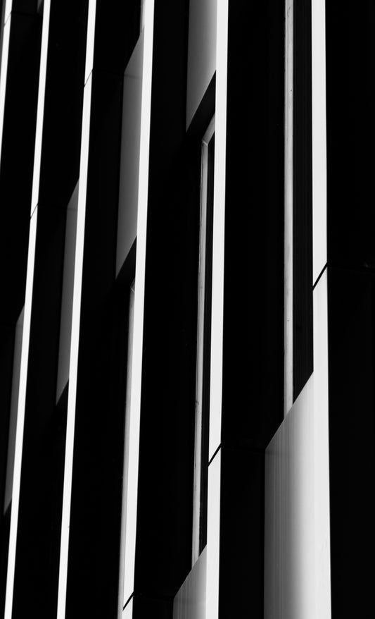 Black & White Building Vertical Print - Pre Order